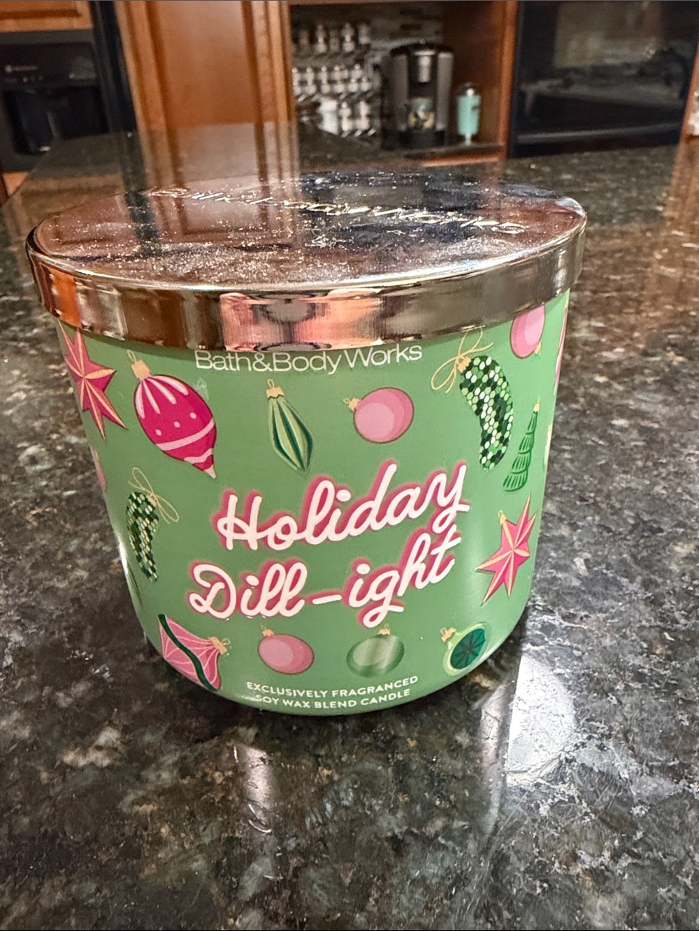 Bath & Body Works Holiday Dill-ight 3 wick candle NWT
